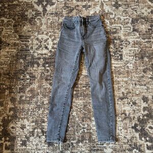 Everlane Women’s 23 High Waisted Skinny Jean Black Wash Dark Grey Basic Ankle